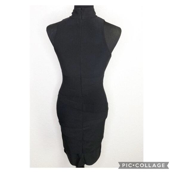 WHBM black layered halter choker sleeveless dress size 2 - Picture 15 of 15